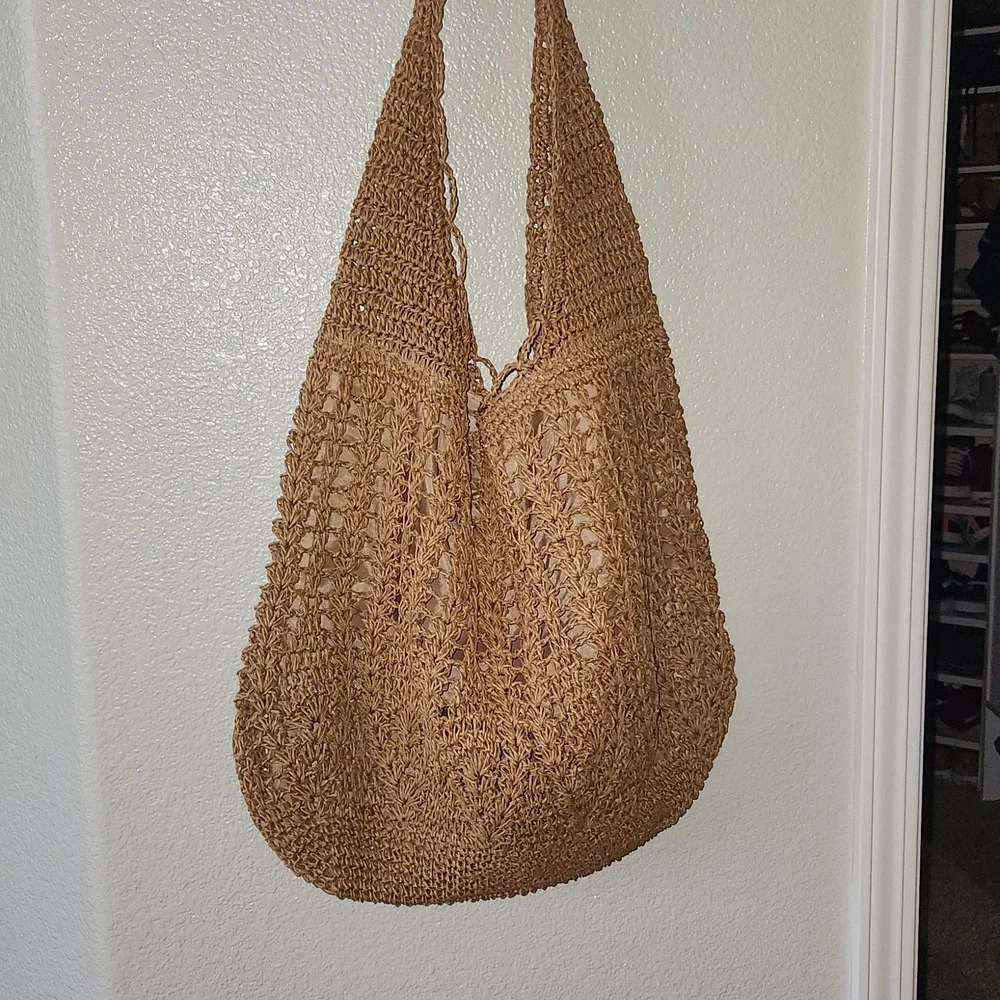 NWOT Woven Boho Crossbody Bag - Picture 1 of 9